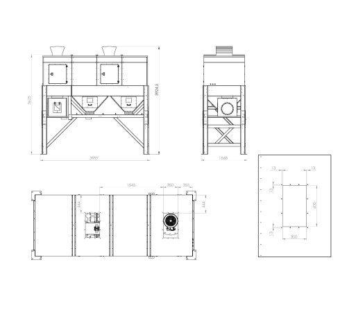 Аспирационная система Holzing RLA BIG BAG TWO PLUS — 15 000 м³/час