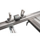 Раздвижной циркулярный станок, форматный станок REMA FX 400 X1 с подрезным агрегатом - 3500 мм (электродвигатель), крайколибровочный станок REMA eXpert с предварительным фрезерованием, радиальный скребок, полировальный станок, вытяжка для опилок REMA DC 1