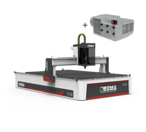 Фрезерный станок с ЧПУ REMA R‑2130 (2100×3000 мм) + вакуумный насос Becker KVT 3.140