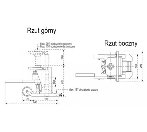 Гидравлический домкрат Viber-System PM20 (20000 кг)