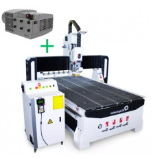Фрезерний верстат з ЧПК TechnologieCNC 1325 INDUSTRY 2.0 ATC 1300x2500мм, 9кВт, 400В + насос Becker KVT 3.140