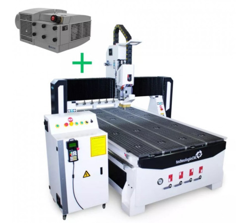 Фрезерний верстат з ЧПК TechnologieCNC 1325 INDUSTRY 2.0 ATC 1300x2500мм, 9кВт, 400В + насос Becker KVT 3.140