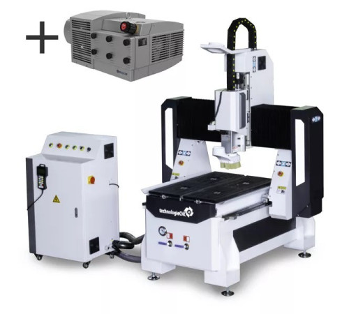 Фрезерный станок с ЧПУ TechnologieCNC 6090 INDUSTRY 2.0 с вакуумным насосом Becker KVT 3.140, 400 В, 6 кВт, 600x900
