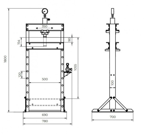 Прес гідравлічний Holzmann WP20ECO