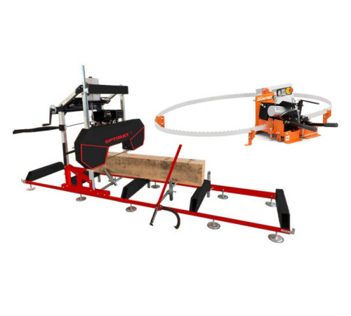 Електрична стрічкова пилорама OPTIMAT Timberland TMC 660S  + Wood-Mizer BMST50