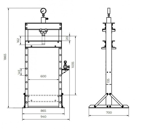 Прес гідравлічний Holzmann WP30ECO