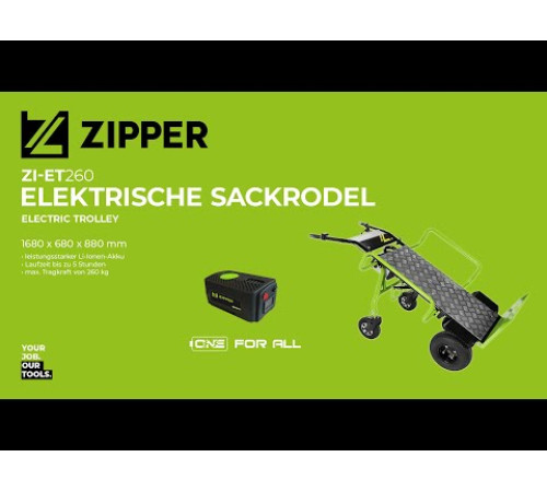 Тачка электрическая, электротележка Zipper ZI-ET260, 260 кг