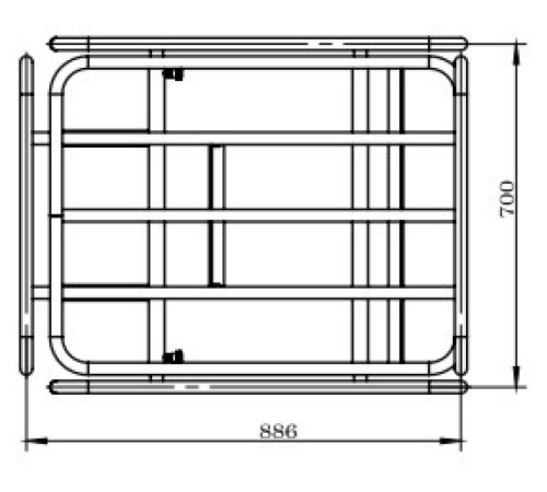 Трубчатая рама Zipper EWB150-100LTR к тачке ZI-EWB150-100L