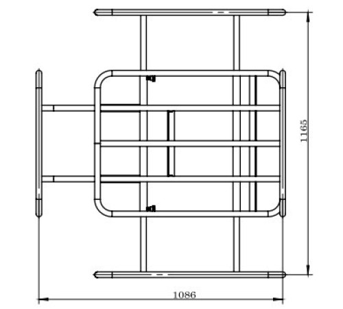 Трубчатая рама Zipper EWB150-100LTR к тачке ZI-EWB150-100L