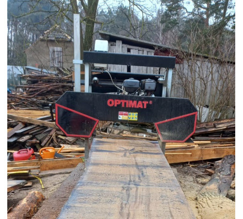 Бензинова стрічкова пилорама OPTIMAT Timberland TMG 790S + Wood-Mizer BMST50