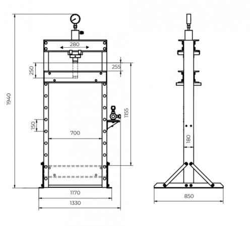 Пресс гидравлический Holzmann WP75ECO