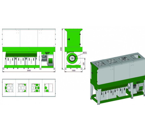 Аспіраційна система HOLZING RLA 400 SAFE