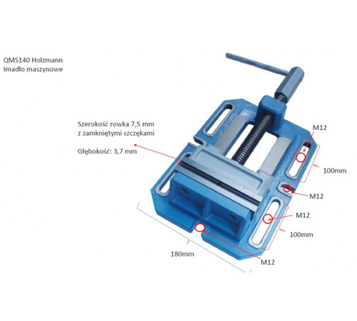 Лещата для настільного дриля Holzmann QMS140