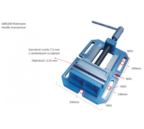 Лещата для настільного дриля Holzmann QMS200