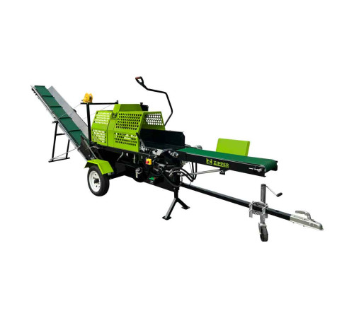 Бензиновый дровокольный станок 2-в-1 с конвейерной системой ZIPPER ZI-SPA380